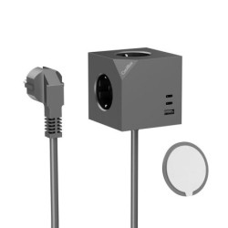 Base de tomada magnética com carregamento rápido USB Coolbox