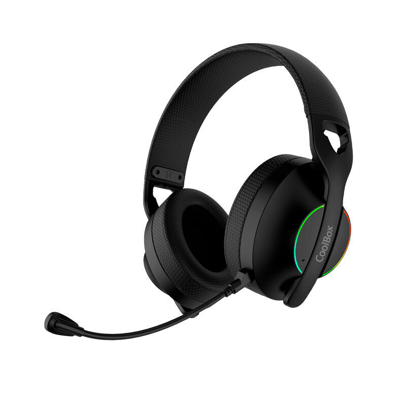 Auscultador sem fios WB01preto RGB com microfone